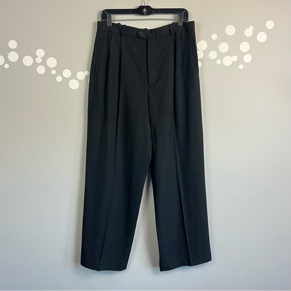 Vintage Austin Reed Black Wool Pleated Dress Pants